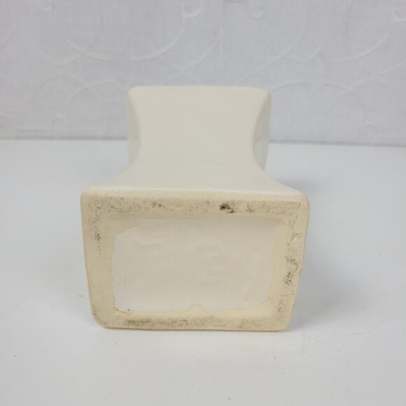 Vintage McCoy Pottery Blossom Time Flower Vase 6.5" Cream Pink 3D Art - Picture 9 of 16